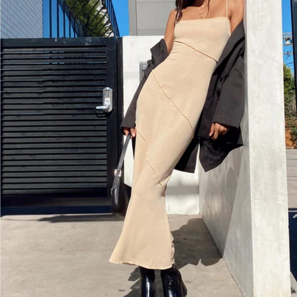 Princess Polly Cream Maxi Dress